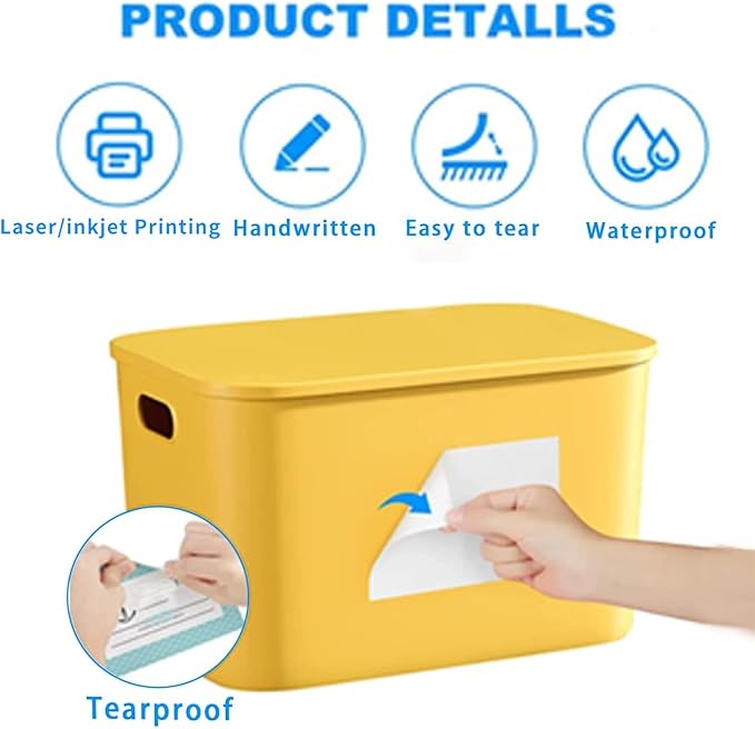 Removable Freezer Labels, Date Label 1x3 Inch Food Storage Stickers, Waterproof Oil Resistant Easy Clean Leaves no Residue 250 Total Per Roll,2 Rolls