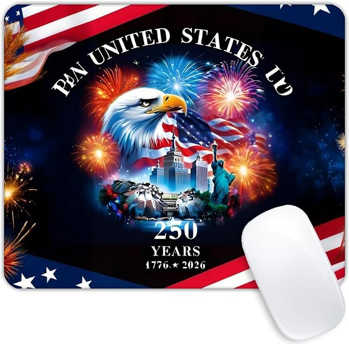 Eagle and Flag Mousepad Non-Slip Rubber Base Mouse Pads for Computers Laptop