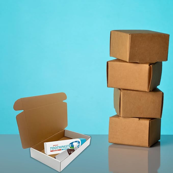 12x7x2 inches Shipping Boxes Set of 25, White Cardboard Box Kraft Corrugated Mailer Box，Boxes for Shipping E-commerce Packaging, Holidays Gift and Small Business Giving Literature Mailing