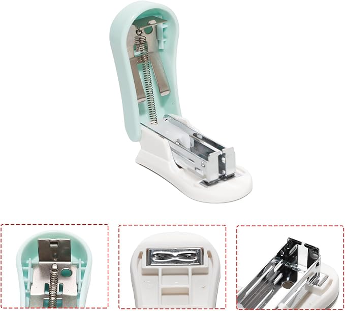 Lilaly 1 Pack Staplers for Desk Staplers, Blue Stapler, Miniature Stapler with Staples Staplers Office, Gift for Student or Office Use (Blue)