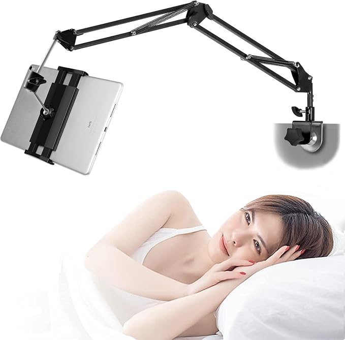 Tablet Stand Phone Holder for Bed,iPad Holder for Desk, Headboard,Bedside,Table, Compatible with iPhone iPad Kindle or Other 4.5-13" Screen Device