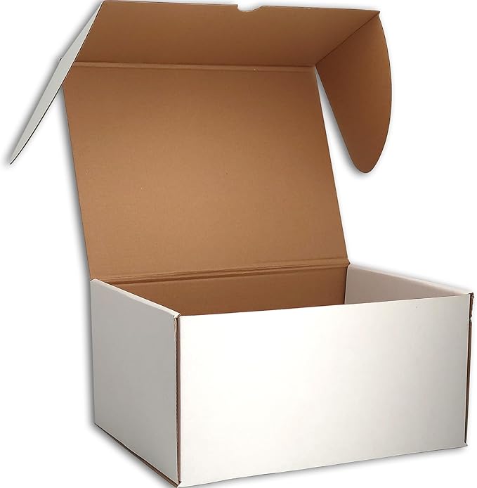White Shipping Boxes for Small Business Pack of 15-12x8x6 inches Cardboard Corrugated Mailer Boxes for Shipping Packaging Craft Gifts Giving Products