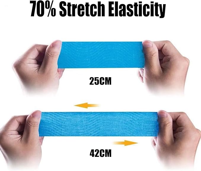 Kinesiology Tape Pro Athletic Sports Waterproof Breathable Latex Free Tape for Ankle Wrists Knees Elastic Running Tennis Swimming Football Sports Activities Tapes (3 Pack, MIX02)