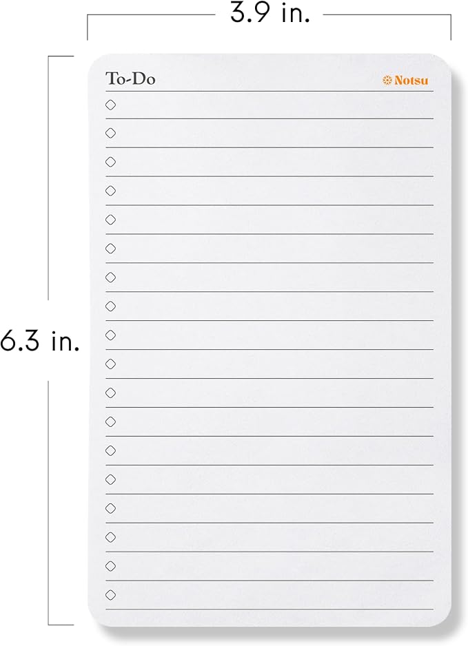 To Do List Small Desk Notepad 2 Pack 3.9" x 6.3" | Minimalist To-Do Checklist Task Memo Note Pads with Premium Thick Paper