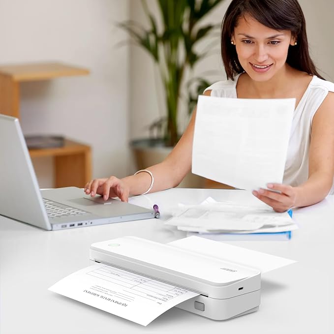 JADENS US Letter Size 8.5''×11'' Quick-Dry Folded Thermal Paper, 200 Sheets, Compatible with Gloryang & JADENS PD-A4 Portable Printer