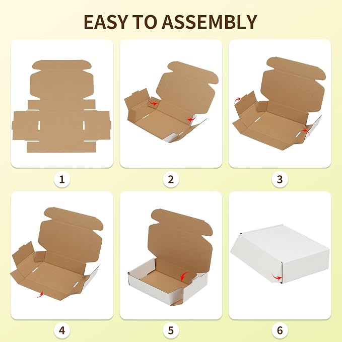 WIFTREY 100 Pcs Shipping Boxes 5.91X3.94X1.57, White Corrugated Cardboard Box for Shipping Small Business, Gift Packing, Mailing