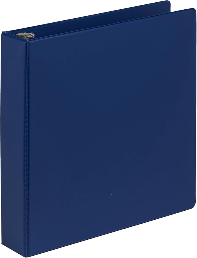 Samsill 2 Inch Document Storage Binder, Made in USA, FSC 100% Recycled Chipboard, Round Ring, 3 Ring Binder, Navy (Pack of 12)