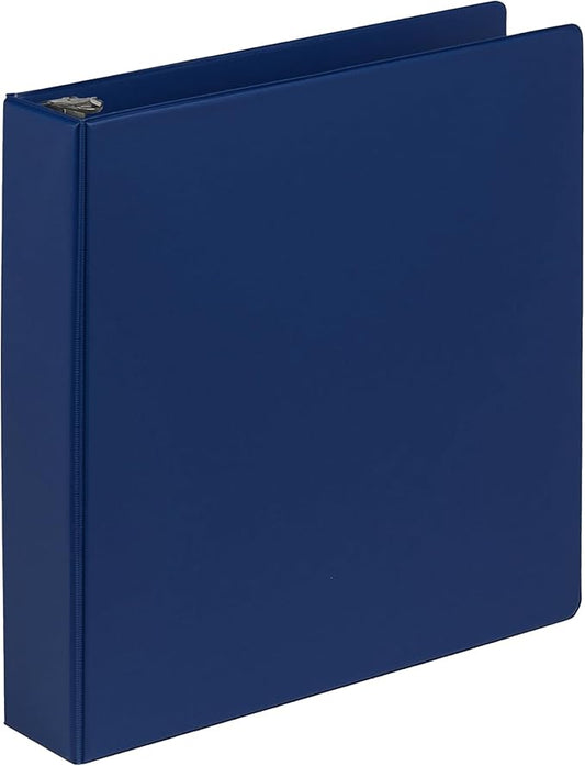 Samsill 2 Inch Document Storage Binder,100% Recycled Chipboard, Round Ring, 3 Ring Binder, Navy