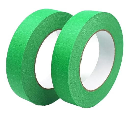 1 inch Masking Tape, Green Painters Tape 1 inch Wide 55 Yards X 2 Rolls, Green Paper Tape for Arts DIY Crafts Painting Labeling Decoration School Projects Home Office
