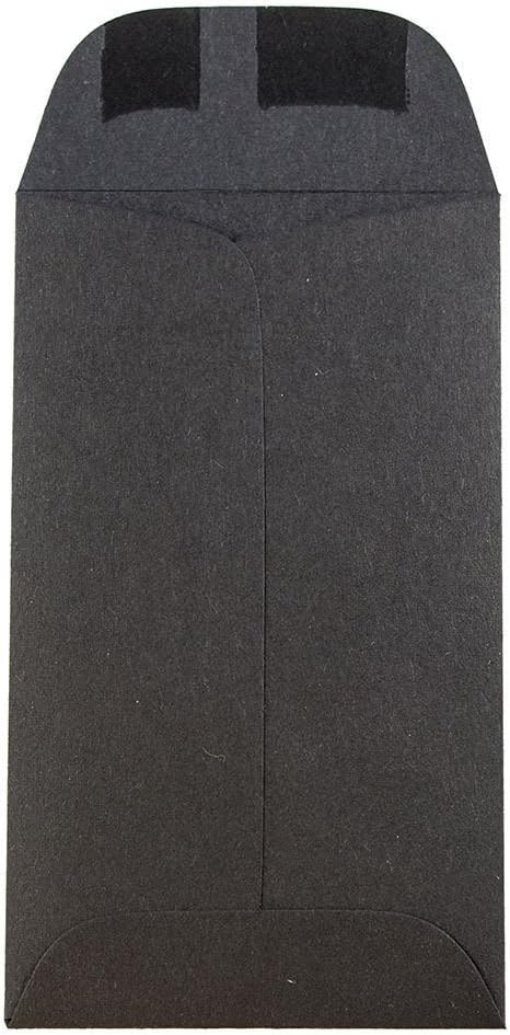JAM PAPER #3 Coin Business Envelopes - 2 1/2 x 4 1/4 - Smooth Black - 50/Pack