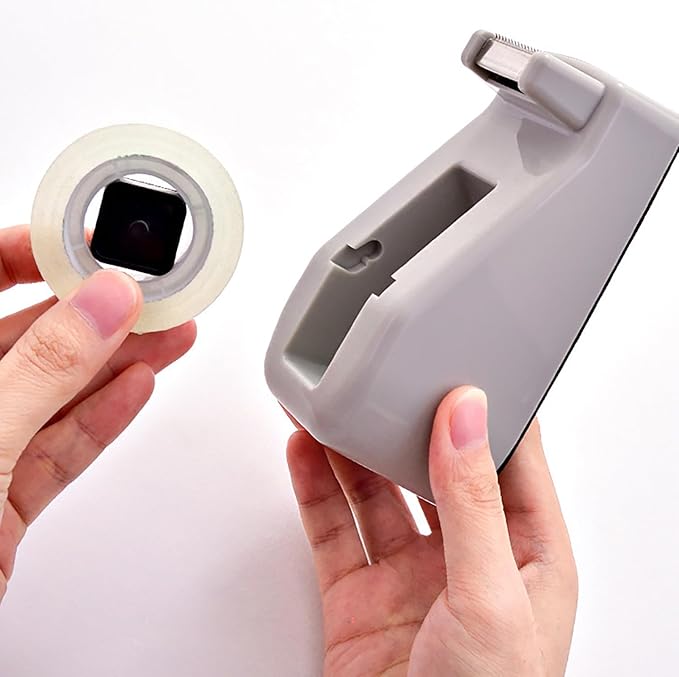 Small Tape Dispenser, Pink Tape Cutter for Less Than 0.8 Inch Wide Tape Durable and Not Easily Broken for Household and Work (White)