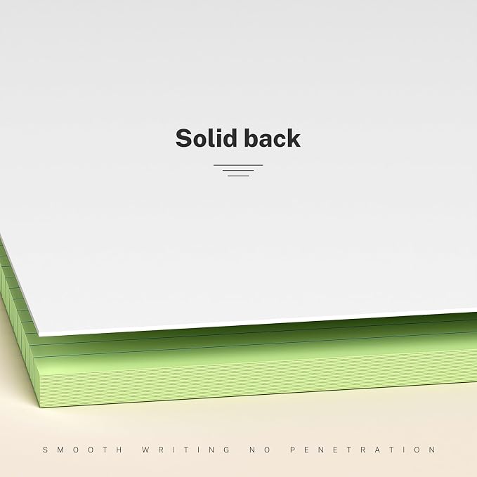 AILZFEI 300 Sheets Green Legal Pads 8.5 x 11 College Ruled Paper 6-Pack Note Pads Narrow Ruled 50 Sheets per Notepad Perforated Writing Pad Durable Sturdy Back 8x11 Pads of Paper