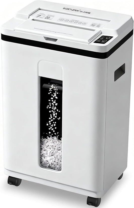 Paper Shredder 200-Sheet Auto Feed, Touchscreen Heavy Duty Shredders, 40 Min Non-Stop, P-5 Ultra Security Shredder for Home Office, Micro Cut with Wheels, 5.8 Gal Bin, <60 dB(OL288)