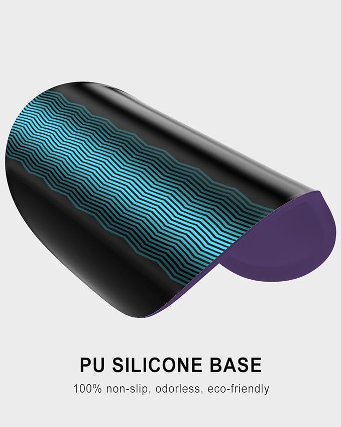 Auhoahsil Mouse Pad, Ergonomic Mouse Pad with Wrist Rest, Pain Relief Computer Gel Mouse Pad Wrist Support for Laptop, Mousepad with Non-Slip PU Base, Mouse Pads for Desk, Dark Purple