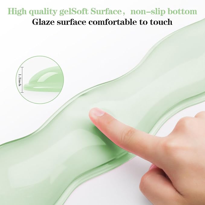Gel Wrist Rest for Keyboard and Mouse, Wrist Rest for Keyboard, Mouse Wrist Support, Pain Relief, Cool Touch, Non-Skid, Mouse Wrist pad