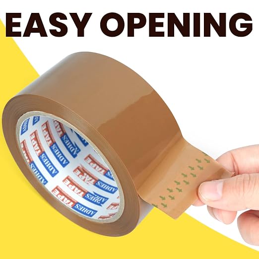 ADHES Brown Packing Tape with Dispenser, 1.88 Inch x 55 Yards | 36 Rolls Heavy Duty Shipping Tape for Moving Boxes, Packaging and Storage, Strong Adhesive
