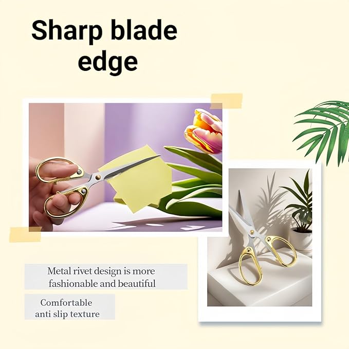6.3 "Stainless Steel Office Scissors - Durable Multi-Purpose Shears for Home, School, Crafting & Office Use, Ergonomic Ambidextrous Design with Sharp Blades