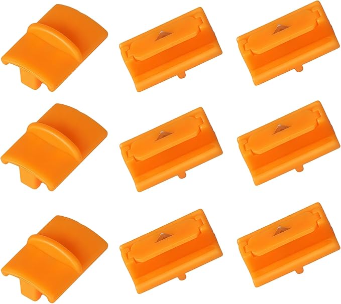 9-Pack 157400-1001 Titanium TripleTrack Blades Replacement for Fiskars SureCut & Precision Paper Trimmer | Compatible with Style, 12" Portable Craft Paper Cutter (Relace Model 196870-1005)