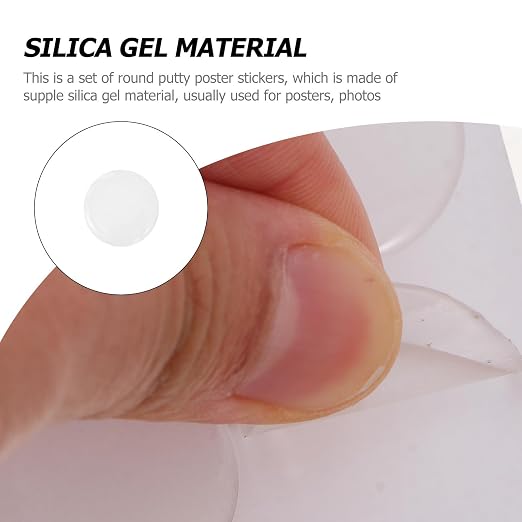 30pcs Putty Stickers Round Epoxy Gel Adhesive Dots for Wall Protection and Prevents Wall Damage Silica Gel Practical Poster Stickers for Home and Office