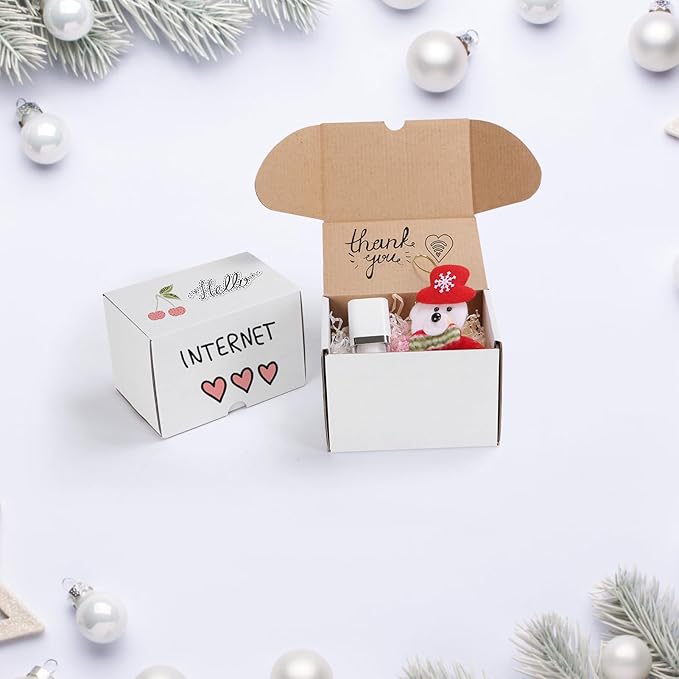 ZBEIVAN 6x4x4 White Shipping Boxes Set of 40, Corrugated Cardboard Mailer Boxes for Packaging Small Business Mailing Gifts