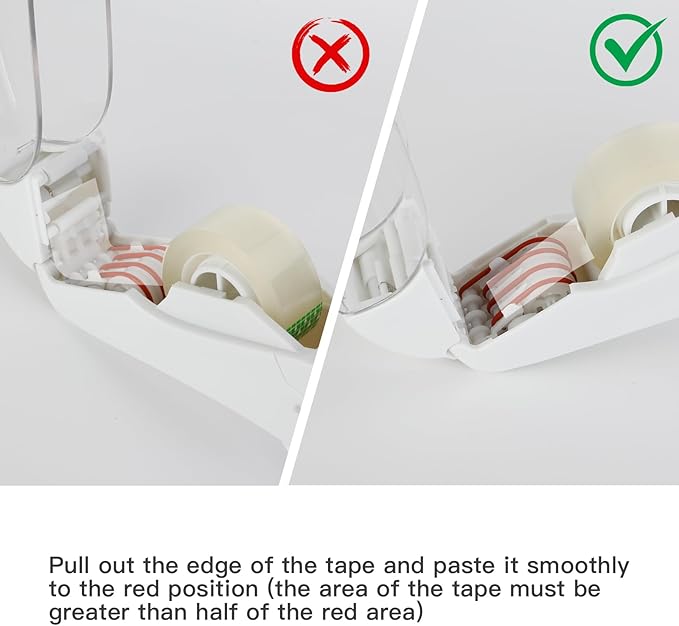 Eagle Automatic Tape Dispenser, Handheld & Portable Design, Office Tape Gun, One-Handed Operation with Safety Blade for Office, Home, DIY or Packaging (Includes 2 Free Tapes)(Snowy White)