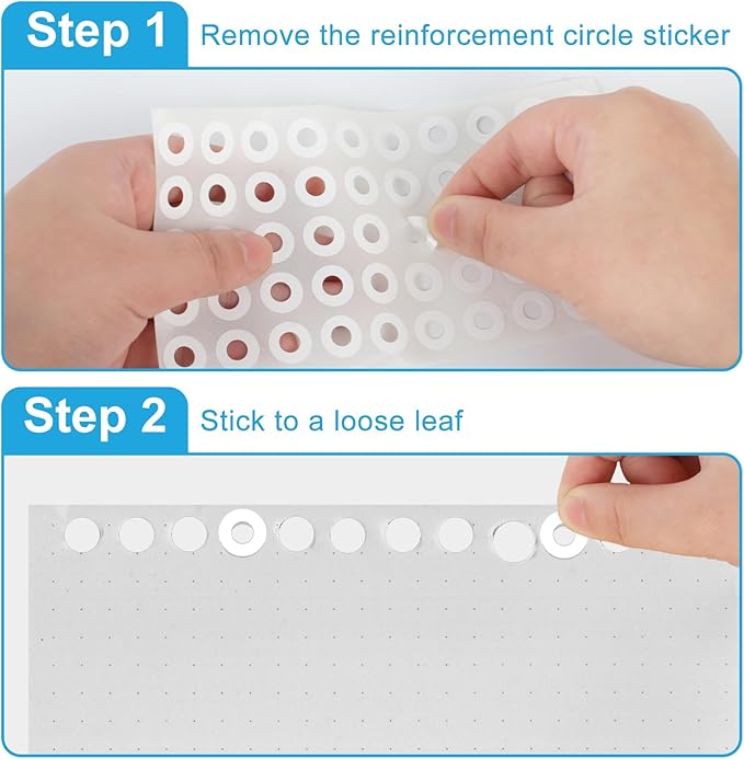 4000 PCS Self-Adhesive Hole Reinforcement Stickers, 1/4" Diameter Hole Punch Reinforcement Stickers, Non-Printable Paper Hole Reinforcement Labels for Schools, Homes, and Offices