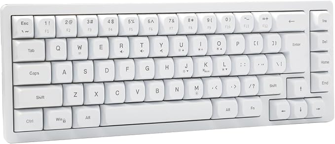 Wired RGB Gaming Membrance Keyboard. 65 Percent Mini Creamy LED Computer Keyboard .Small Ergonomic Clicky Teclado with ABS Backlit Unreplaceable Keycaps. for PC Laptop MAC Gamer. (White)