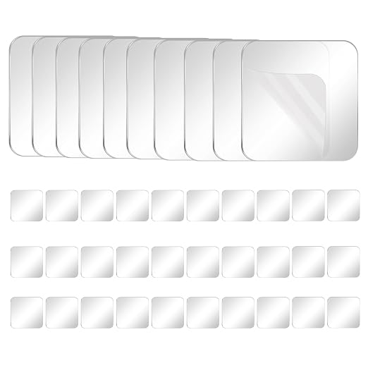 Double Sided Adhesive Mounting Pads, Waterproof Sticky Tape,40Pcs | Square Stick pad,Two Sided Precut,Double Sided Tape Washable Sticky Pad for Walls, Hanging Pictures, DIY Craft Home Office
