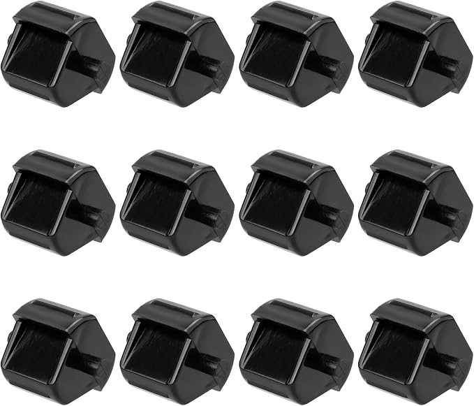 12pcs Tape Dispenser Core, Plastic Tape Dispenser Wheel Holder Insert Tape Dispenser Roll Tape Dispenser Roller Parts Replacement Accessories for School Office Home Supplies (Black)