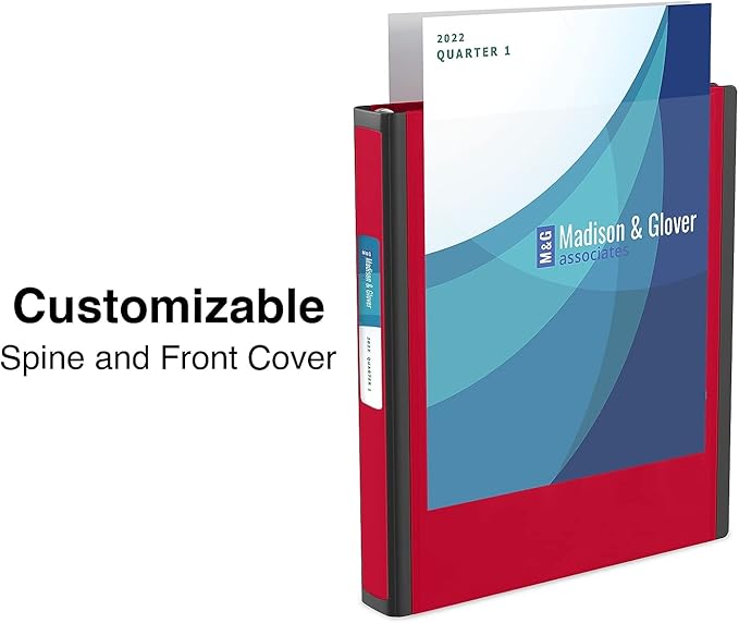 Staples Better Binder 1.5-Inch D-Ring View Binder, Reinforced Spine, Holds Up to 350 Sheets, Red, for Office & School