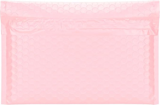 Light Pink Side-Loading Bubble Mailers 10 x 7 Inches,Self-Seal Padded Mailing Envelopes, Pack of 27