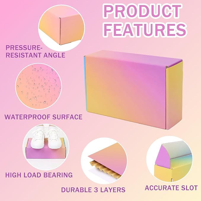 Shipping Boxes Small 6x4x2", 50 Pack Colorful Cardboard Mailer Boxes, Mailing Boxes for Packaging Small Business