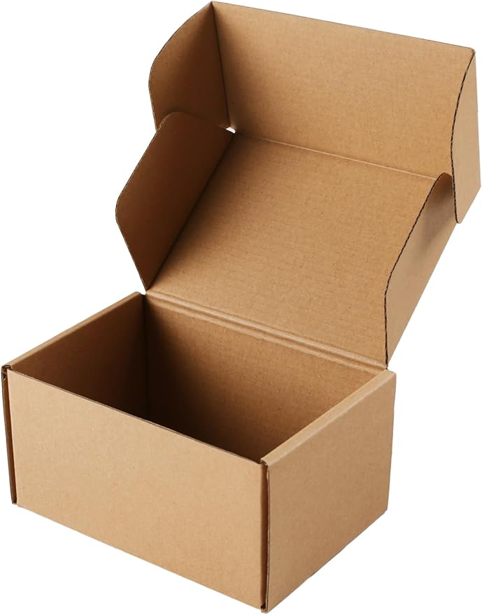6x4x3 Brown Corrugated Cardboard Boxes - 30 Pack Small Shipping Mailer Boxes