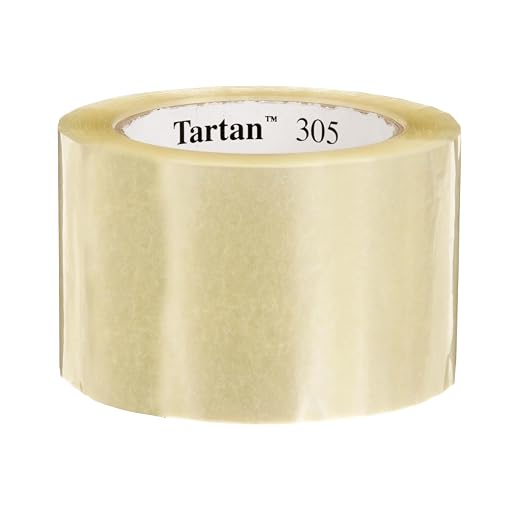 3M Tartan Box Sealing Tape 305, Clear, 2.83 in x 109.36 yds (72 mm x 100 m) | 24 Rolls Case, Light Duty, Durable