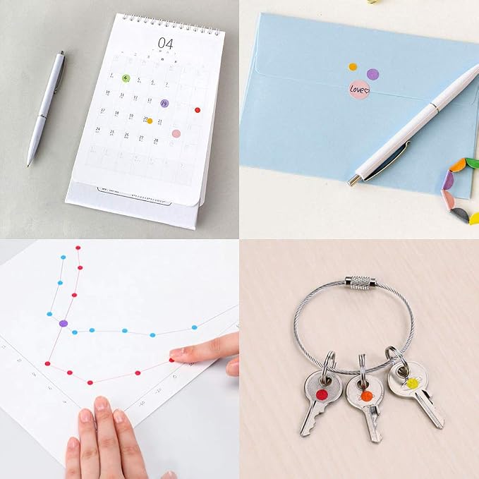 JANYUN 3920 Pcs 3/4" Color Dot Stickers,Colored Coding Labels Circle Dots 14 Assorted Colors 0.75 Inch Colored Round Labels Stickers Dot with Zipper File Pocket for Office Classroom Student | 14 Assorted Colors 0.75 Inch Round Labels Stickers Dots with...