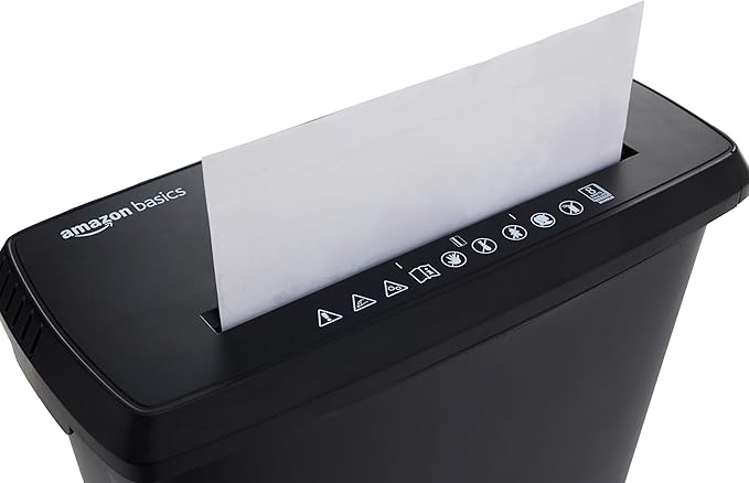 Amazon Basics Paper Shredder Lubricating Sheets for Cleaning and Sharpening Blades, 12-Pack