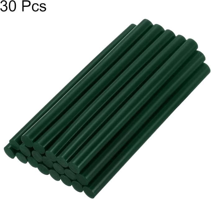 uxcell Mini Hot Glue Dark Green 30 PcsDark Green | 4-inch x 0.27-inch High Sticky Small Hot Glue Sticks for Glue Gun