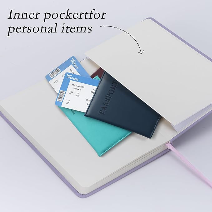 deli A5 Lined Journal Notebook, 160 Pages Hardcover Writing Notebook, 5.5"x8.2" College Ruled Notebook for Office, School, Work Notes (Purple)