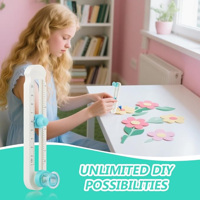 Circle Cutter, Adjustable Any Size 2-20CM DIY Circle Paper Cutter with 4PCS Replacement Blades for Crafts, Come with Bottom Blade Guard, Easy Operation and Smooth Cutting