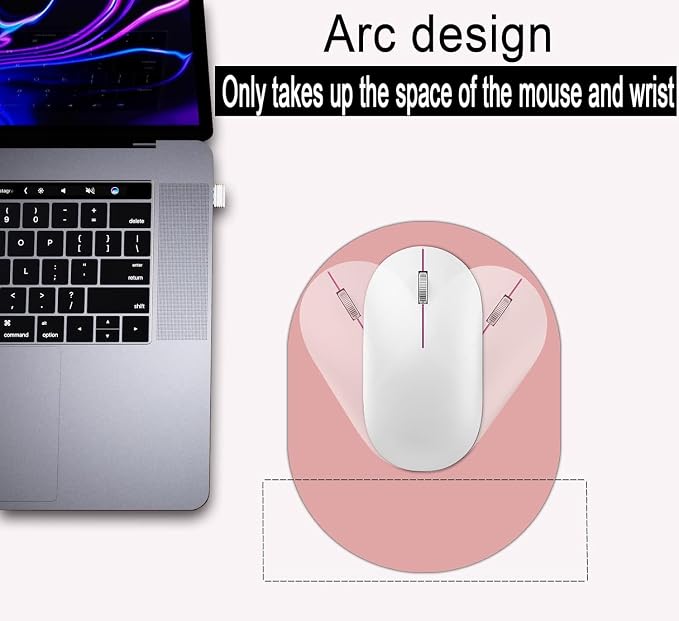 Small Mouse Pad, Mini Mouse Pad, Portable Waterproof with Anti-Slip Base,Pink 5x7 Inch