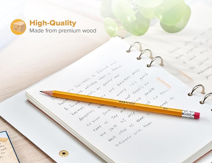 Bostitch Premium #2 Pencils, Premium Wood, Unsharpened, HB Graphite, 30-Count