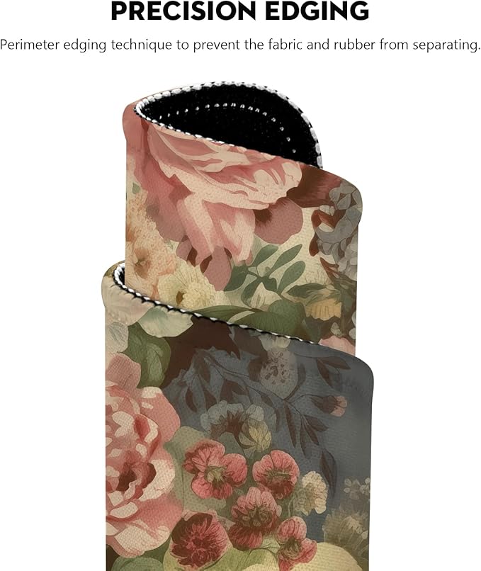 Elegant Watercolor Floral Mouse Pad - Blossom Your Desk with Nature's Art, Stitched Edges Non-Slip Rubber Base Mouse Pads for Computers Laptop