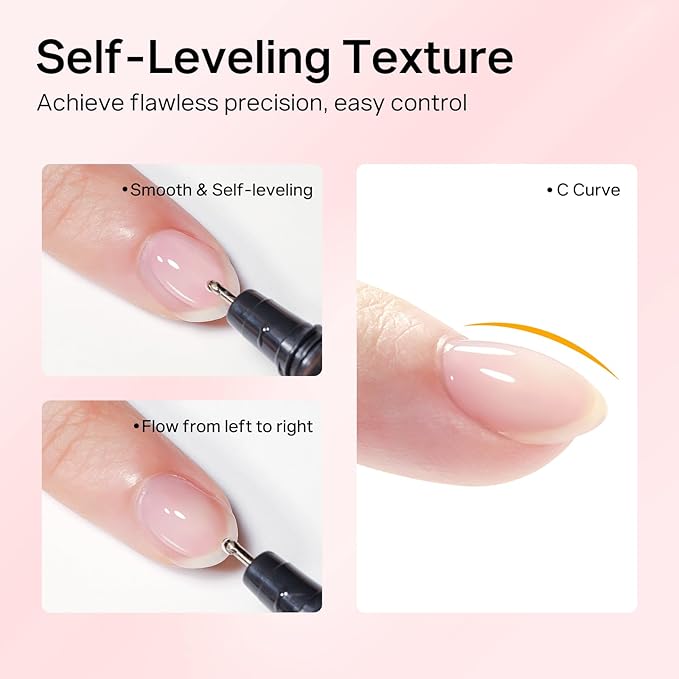 MIZHSE Builder Gel for Nails, 8-in-1 Clear Builder Strengthener Gel for Nail Thickening Tip Design Rhinestone Glue U V LED Extension Gels Kit for Home DIY Salon 15mL