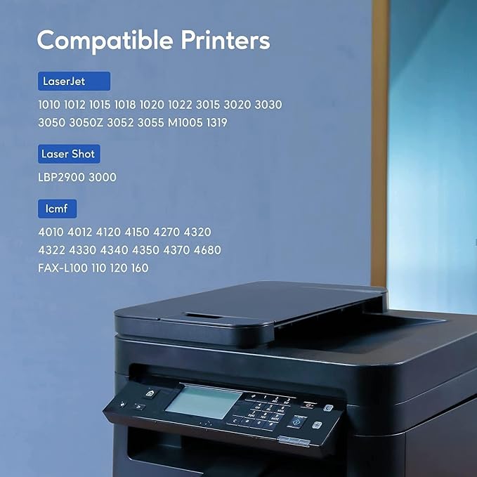 12A Toner Cartridge Replacement for HP 12A Q2612A Work with HP LaserJet 1020 1022 1012 1010 1015 1018 1022n 1022NW 3015 3030 3020 3050 3052 3055 M1005 M1319 M1319F Printer（2-Pack，Black）