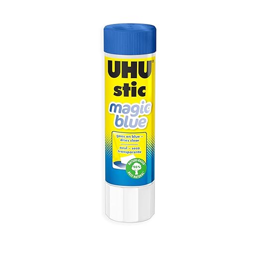 UHU Stic Magic Glue Stick - Solvent Free - Dries Clear - 8G/21G/40G - 1 of Each Size - Pack of 3