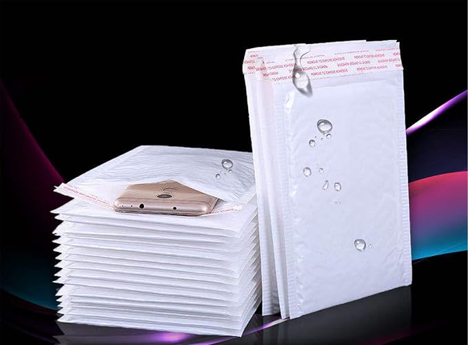 25 Pack 4x6 Inches Small White Poly Bubble Lined Mailers Padded Shipping Envelopes Self Seal Mailer Waterproof, Shockproof and Dustproof (White 4x6 Inches-25pcs)