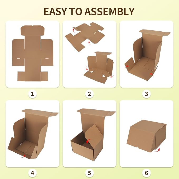 WIFTREY 10"x8"x6" Shipping Boxes Set of 15 Brown, 10 x 8 x 6 Corrugated Cardboard Box for Shipping Small Business, Gift Packing, Mailing Wrapping Present
