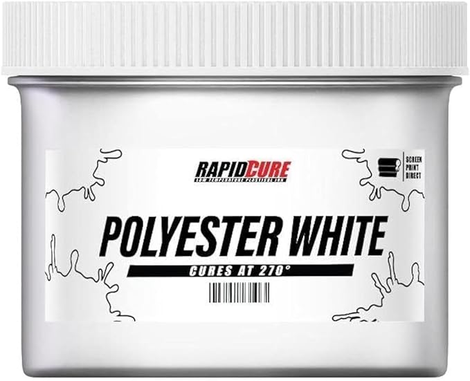 Rapid Cure® Screen Printing Ink Polyester White (Gallon - 128oz.) - Plastisol Ink for Screen Printing, Fast Curing Fabric Paint - Screen Print Direct®, USA Made