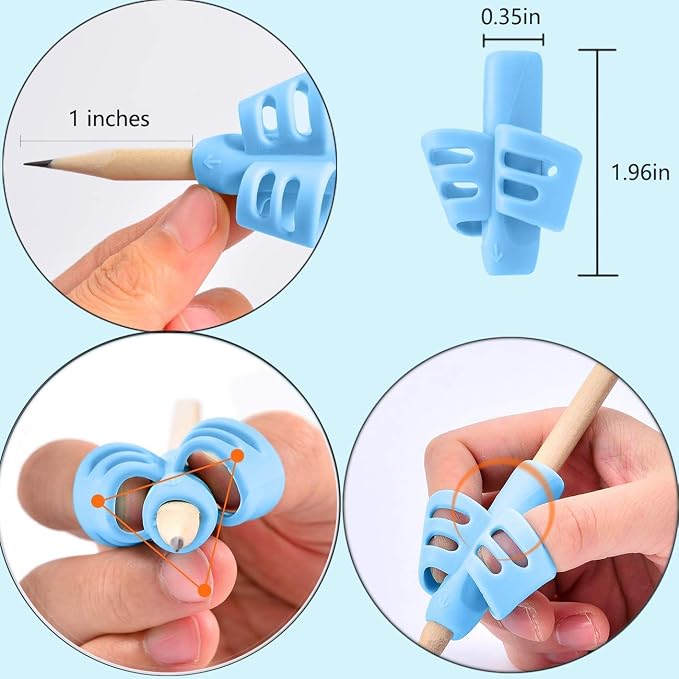 JuneLsy Pencils Grips Pencils Grips for Kids Handwriting Posture Correction Training Writing AIDS for Kids Toddler Preschoolers Students Children Special Needs (12PCS)