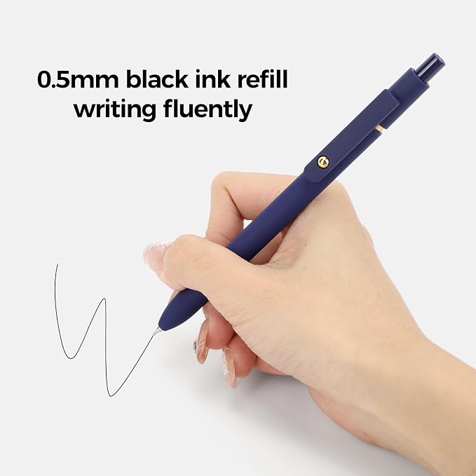 Ddaowanx Gel Pens Set,24 Pcs 0.5mm Retractable Quick Dry Black Ink Pen Bulk | Fine Point Smooth Writing Pens for Journaling and Planner,Cute Desk Accessories Office&School Supplies,Gifts for Women